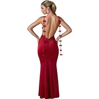 Ladies Branded Premium Quality Satin Maxi Dress - 100 Pc