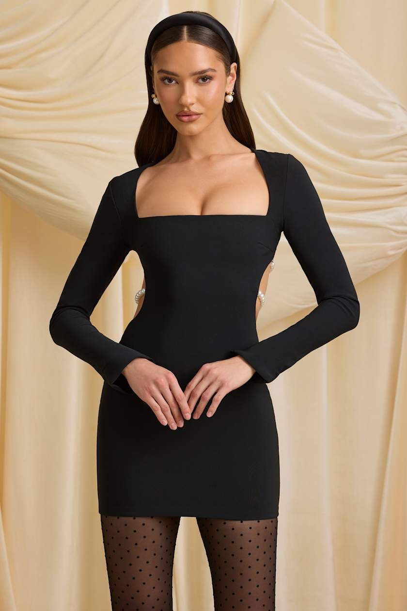 Ladies Branded Premium Quality Lycra Bodycone Full Sleeve Mini Dress - 30 Pc