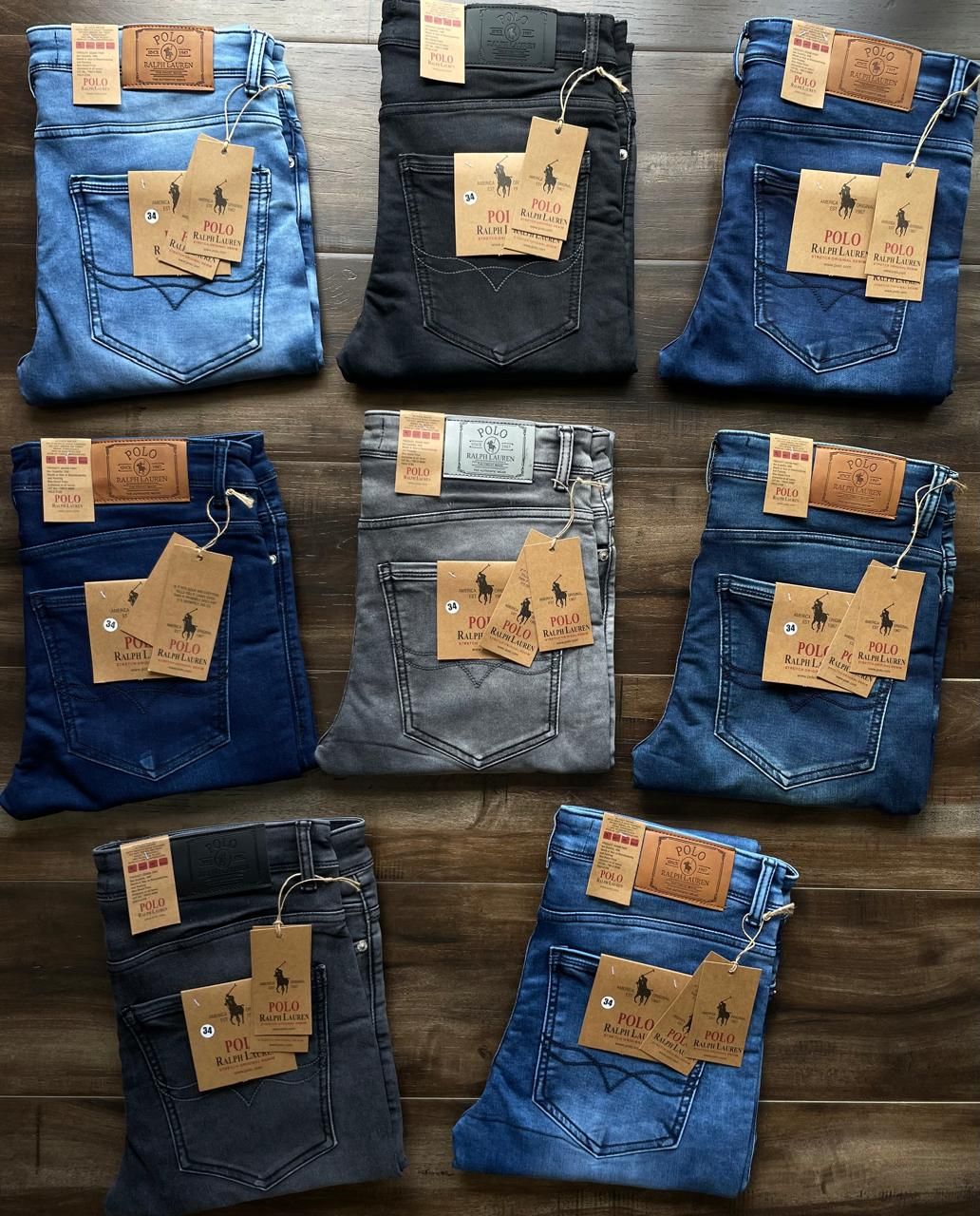 Ralph Lauren Premium Quality Slim Fit Men's Denim Jeans - 60 Pc