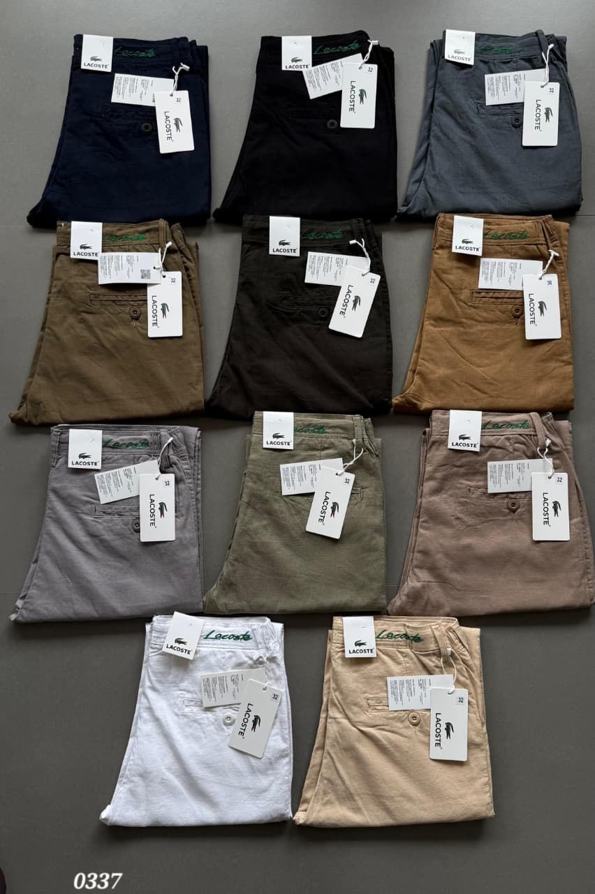 Men's Branded Premium Quality Cotton Linen Mens Jogger Trousers - 58 Pc