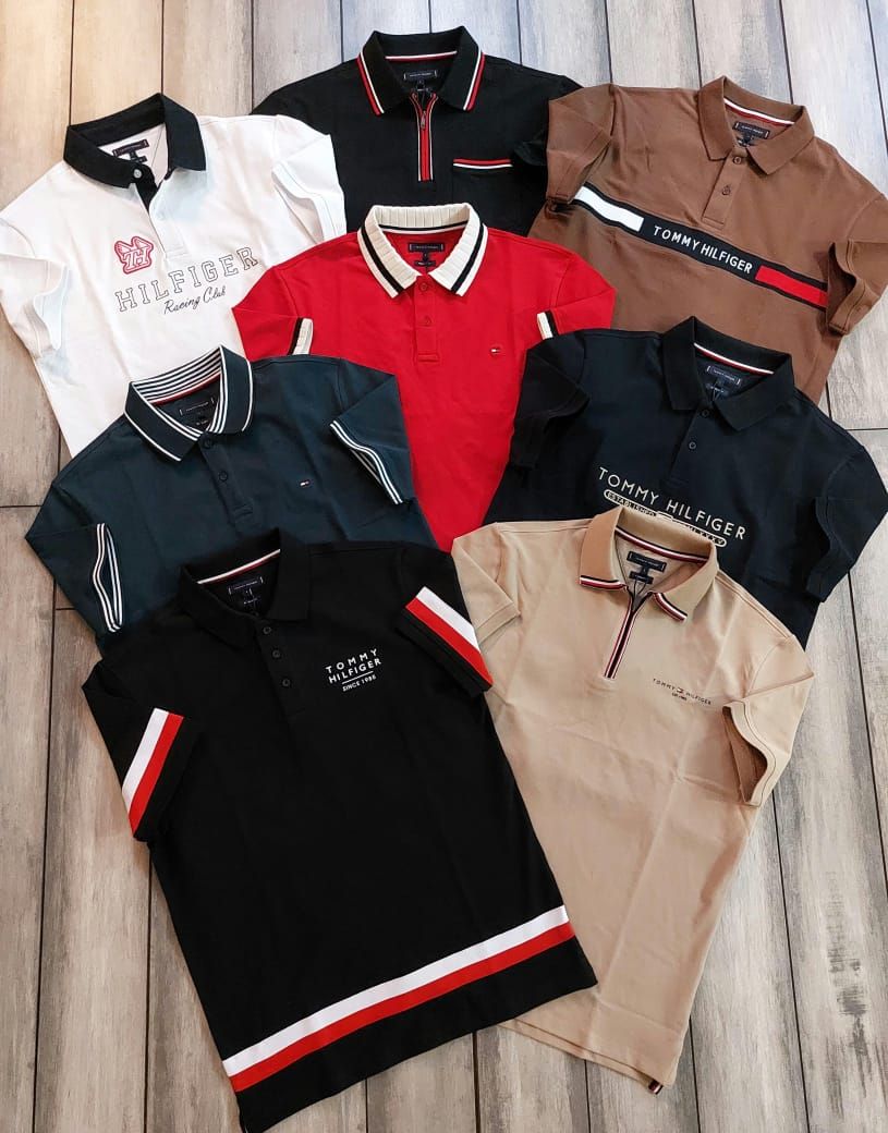 Tommy Premium Quality Collar Neck Half Sleeve Men's T-shirt - 60 Pc