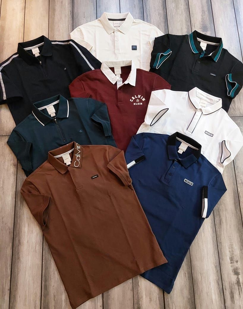 Calvin Klein Premium Quality Collar Neck Half Sleeve Men’s Polo T-Shirts - 60 Pc