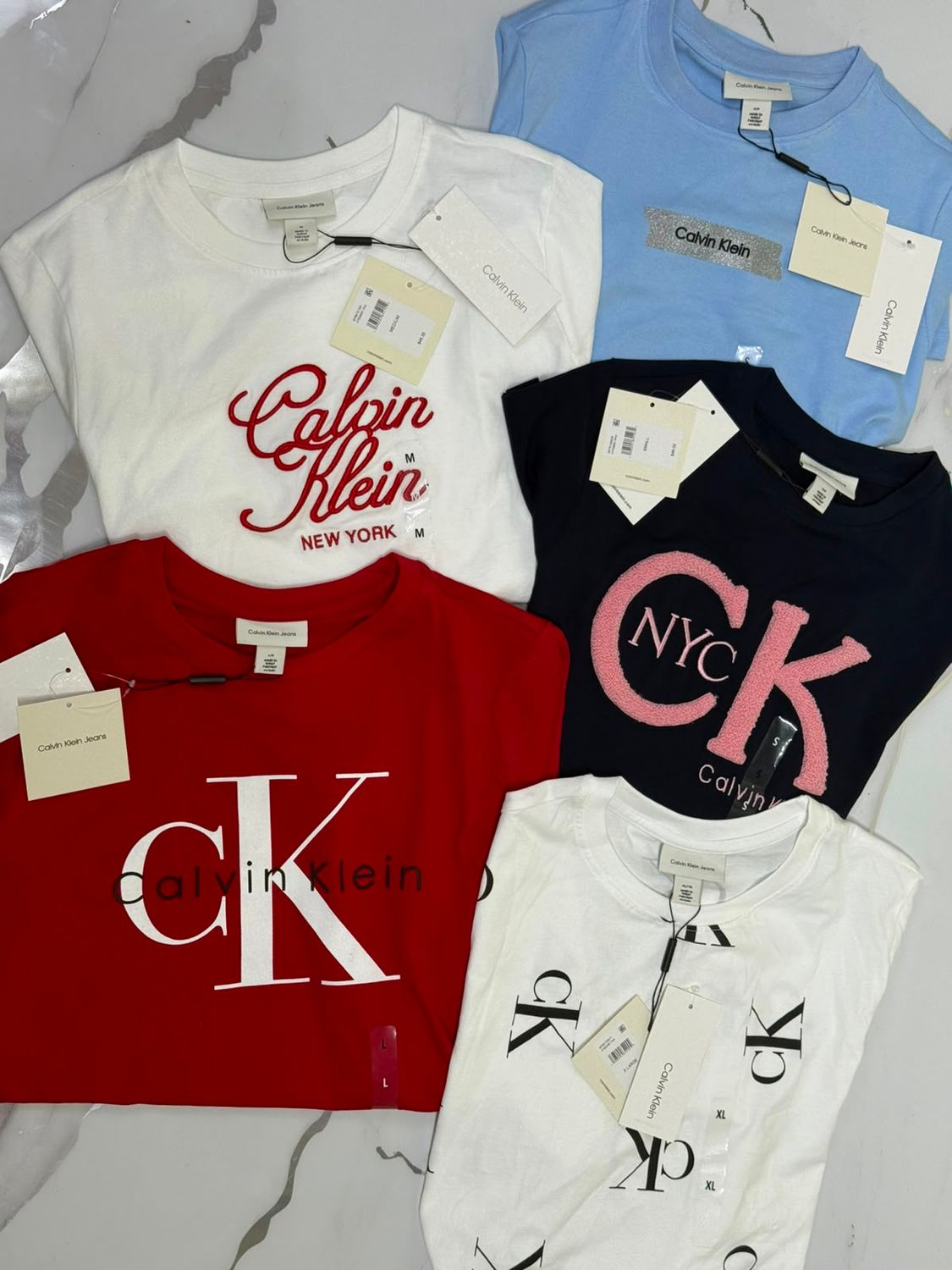 Calvin klein Premium Quality Round Neck Half Sleeve Ladies T-shirt - 80 Pc