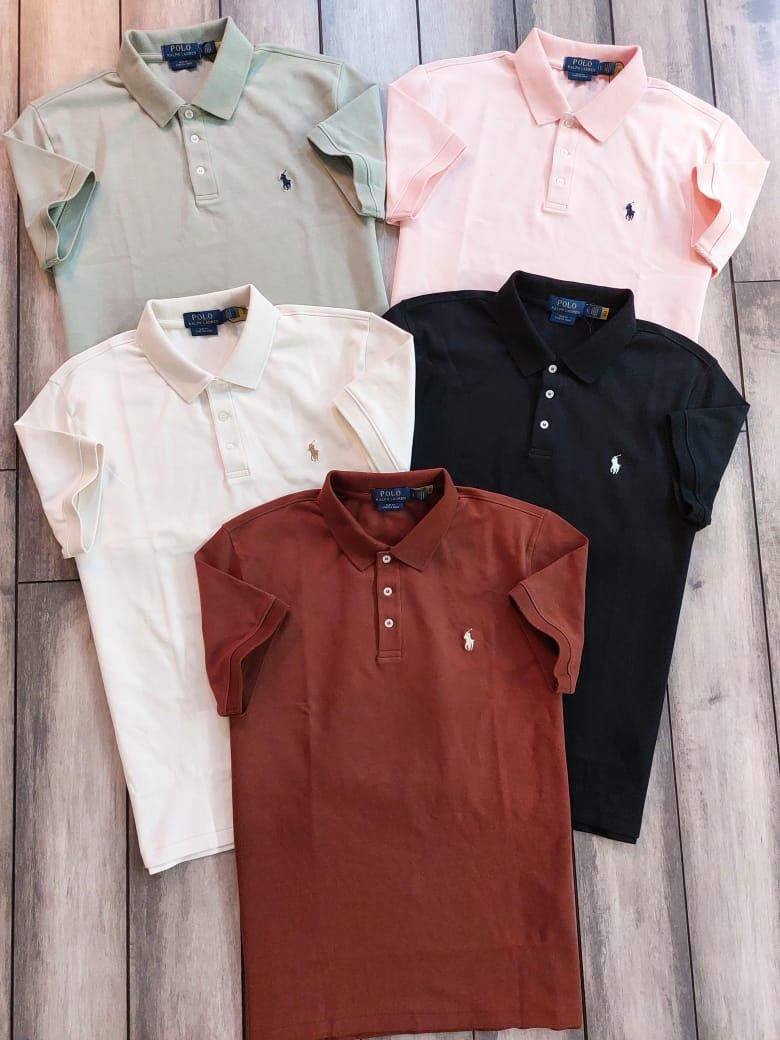 Ralph Lauren Premium Quality Cotton Collar Neck Half Sleeve Men's T-shirt - 39 Pc