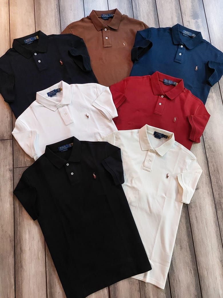 Ralph Lauren Premium Quality Collar Neck Half Sleeve Men's T-Shirt - 60 Pc