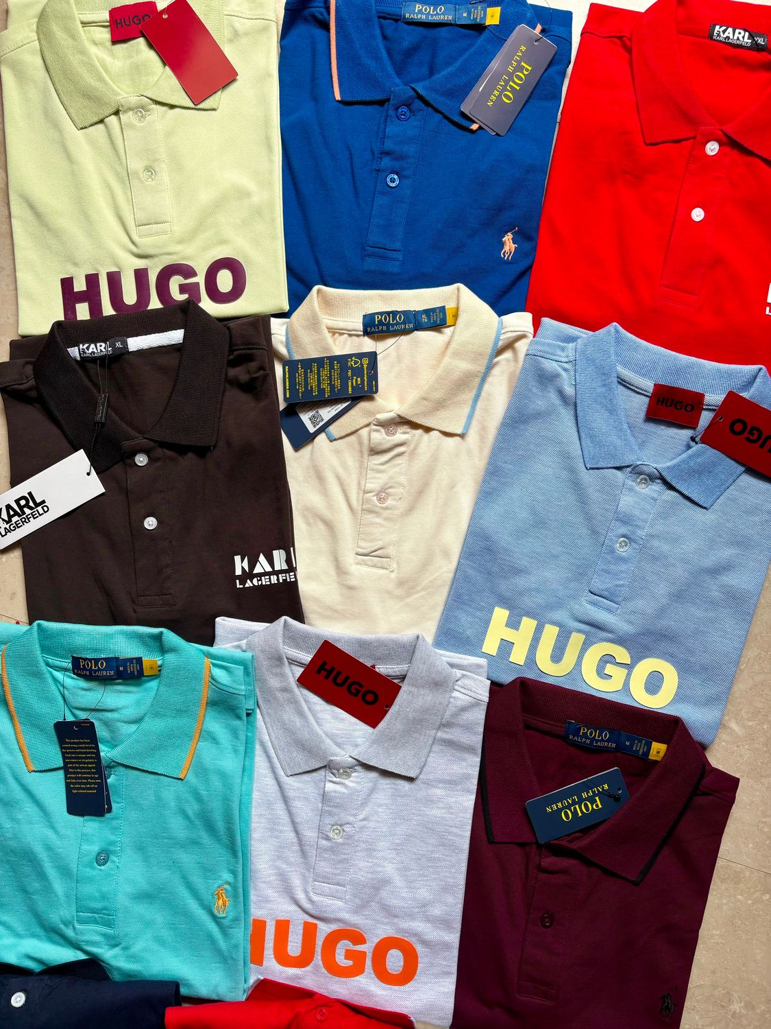 Multi Branded Premium Quality Collar Neck Half Sleeve Men's T-Shirt - 100 Pc