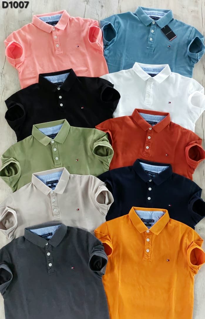Tommy Premium Quality Collar Neck Half Sleeve Men's T-Shirt - 43 Pc
