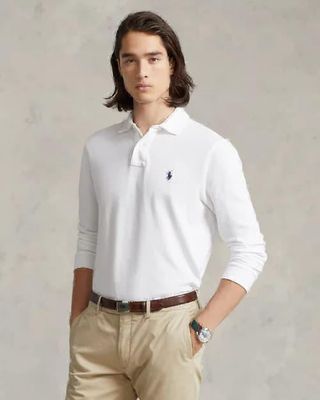 Ralph Lauren Premium Quality Cotton Collar Neck Full Sleeve Mens T-shirt - 48 Pc