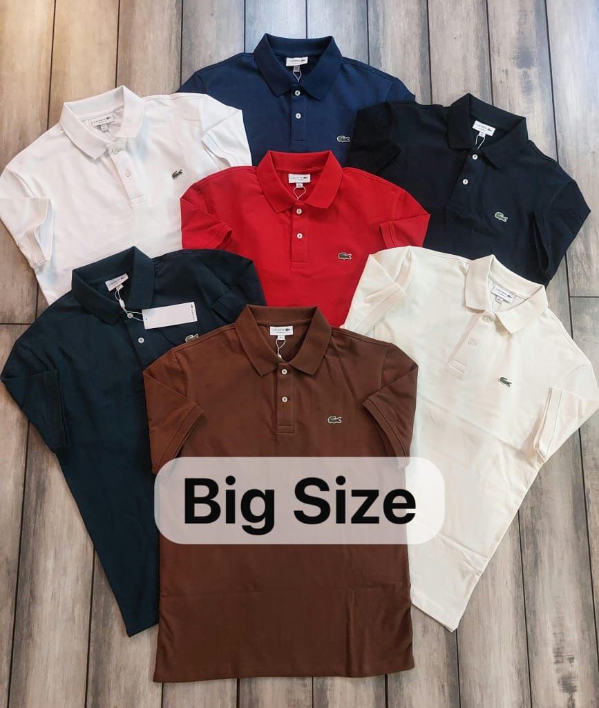 ( Big Size )Men's Branded Premium Quality Collar Neck Half Sleeve Men's T-Shirt - 45 Pc