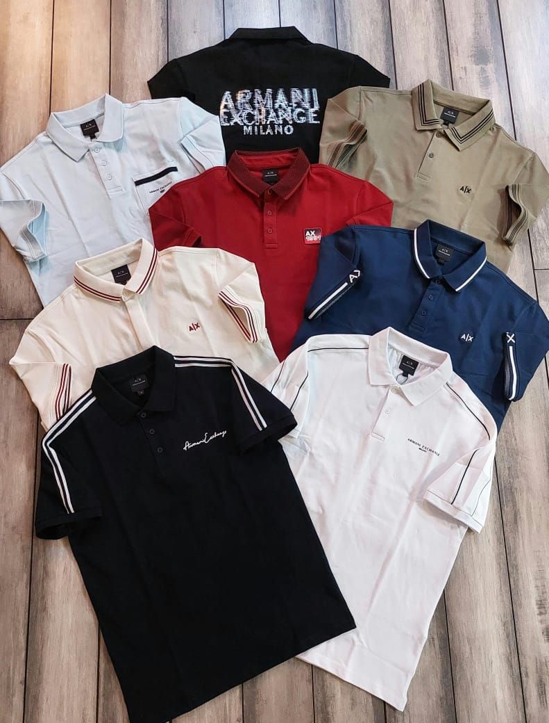Armani Exchange Premium Quality Collar Neck Half Sleeve Men’s Polo T-Shirts - 60 Pc