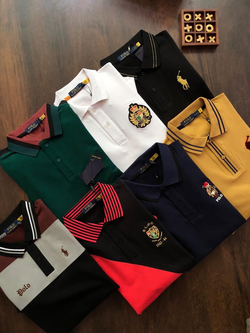 Ralph Lauren Premium Quality Collar Neck Half Sleeve Men's T-shirt - 58 Pc
