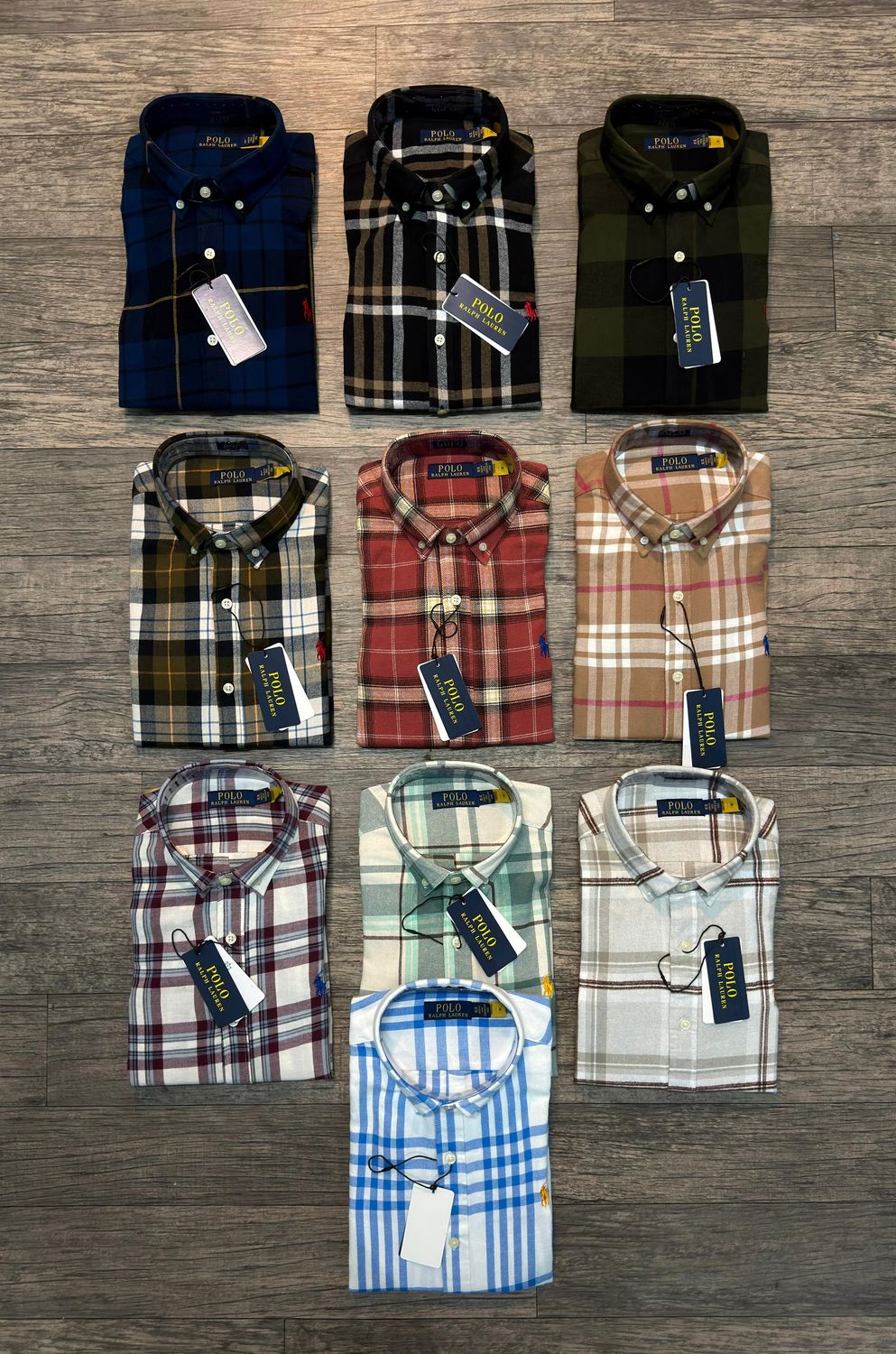 Ralph Lauren Premium Quality Collar Neck Full Sleeve Men's Checks Shirt - 51 Pc