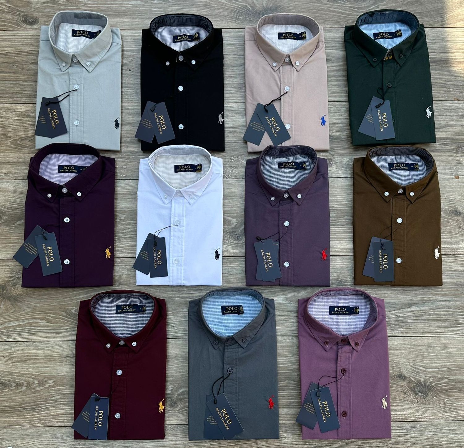 Ralph Lauren Premium Quality Oxford Lycra Collar Neck Full Sleeve Men's Shirt - 60 Pc