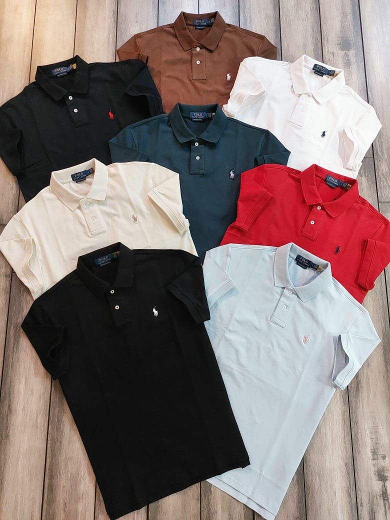 Ralph Lauren Premium Quality Collar Neck Half Sleeve Men’s Polo T-Shirts - 60 Pc