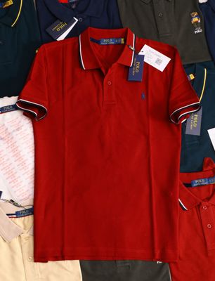 ( Big Size ) Ralph Lauren Premium Quality Collar Neck Half Sleeve Men's T-Shirt - 60 Pc