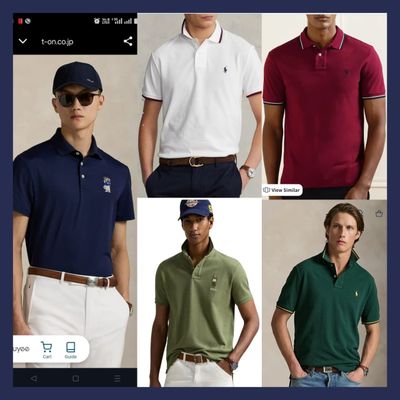 ( Big Size ) Ralph Lauren Premium Quality Collar Neck Half Sleeve Men's T-Shirt - 60 Pc