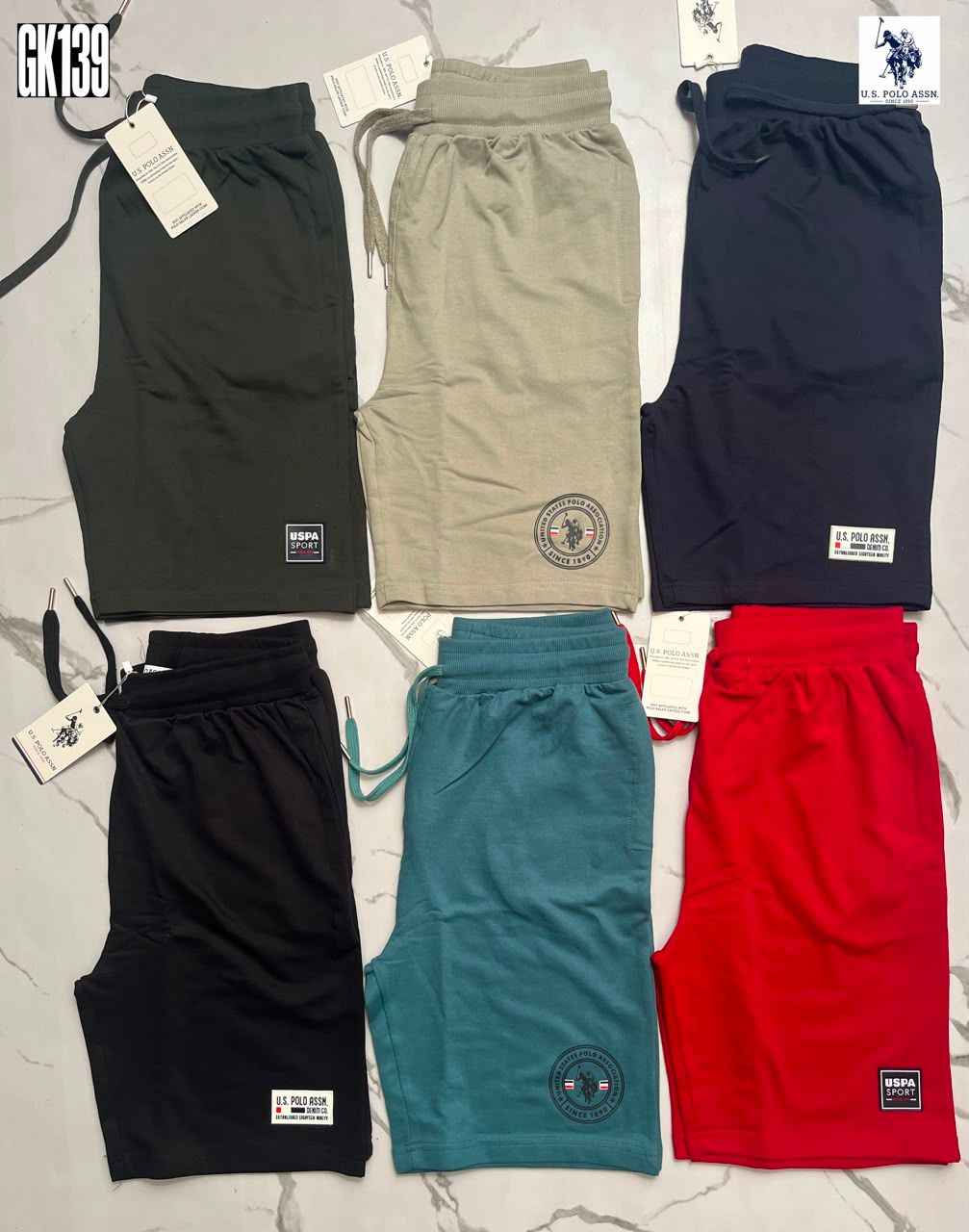Us Polo Premium Quality Cotton Loop Knit Men's Shorts - 52 Pc