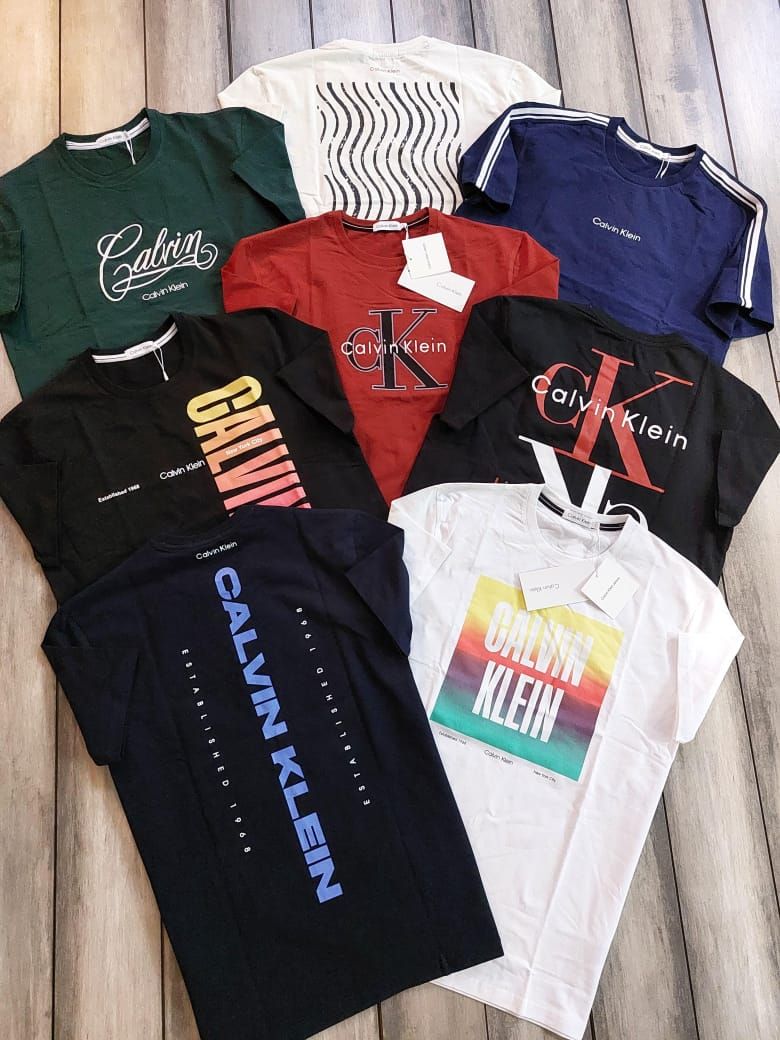 Calvin Klein Premium Quality Cotton Round Neck Half Sleeve Men's T-Shirt - 68 Pc