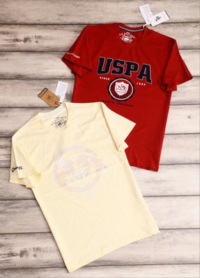 Us Polo Premium Quality Cotton Round Neck Half Sleeve Men's T-Shirt - 50 Pc