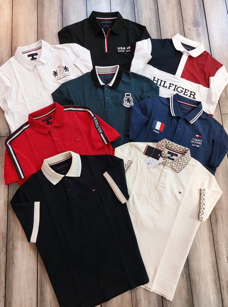 Tommy Premium Quality Collar Neck Half Sleeve Men's T-Shirt - 60 Pc
