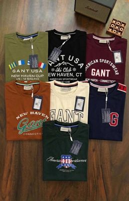 Gant Premium Quality Cotton Round Neck Half Sleeve Men's T-Shirt - 54 Pc