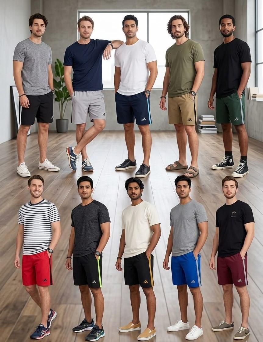Adidas ( Unisex ) Premium Quality NS Lycra Men's Shorts - 40 Pc