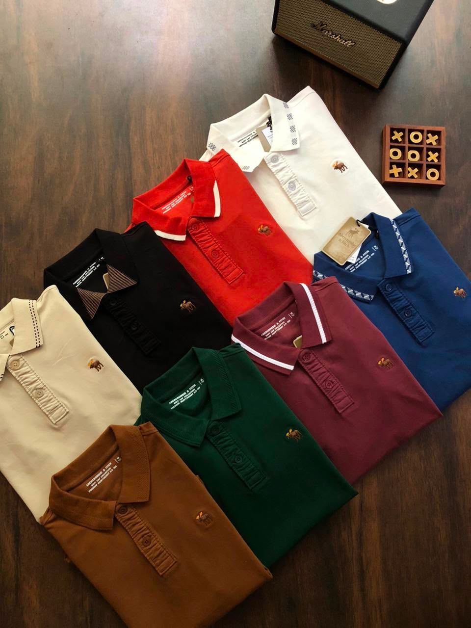 ​ANF Premium Quality Collar Neck Half Sleeve Men's T-Shirt - 68 Pc