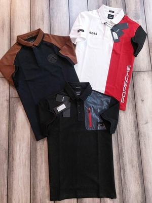 Boss X Porsche Premium Quality Collar Neck Half Sleeve Men's T-Shirt - 46 Pc