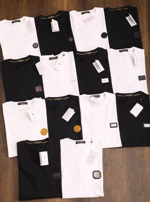 Balmain Premium Quality Round Neck Half Sleeve Men's T-Shirt - 56 Pc
