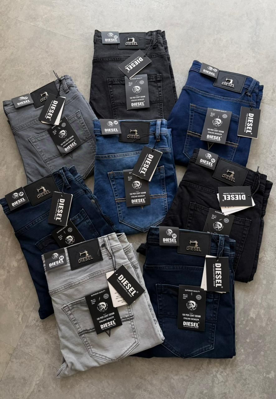 Diesel Premium Quality Cotton Stretchable  True Quality Jeans Ankle Length | Carrot Fit Men's Denim Jeans - 66 Pc