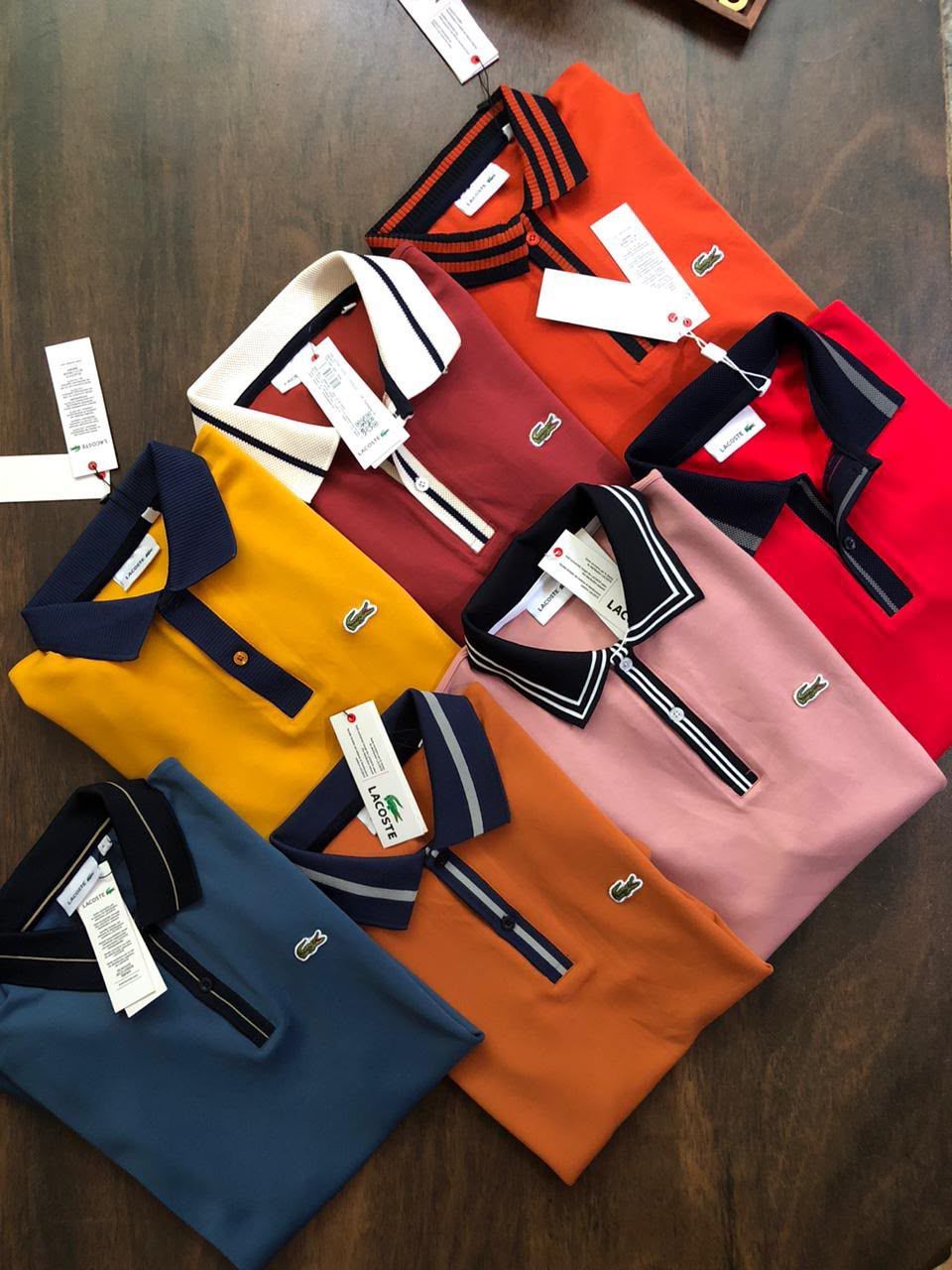 Men's Branded Premium Quality Collar Neck Half Sleeve Men's T-shirt - 62 Pc