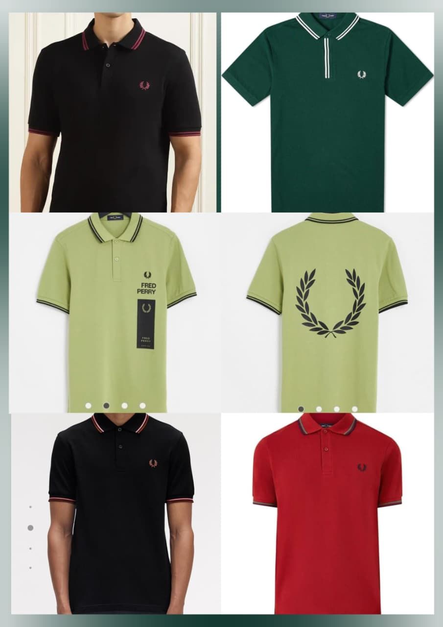 Fred Perry Premium Quality Collar Neck Half Sleeve Men's T-Shirt - 60 Pc