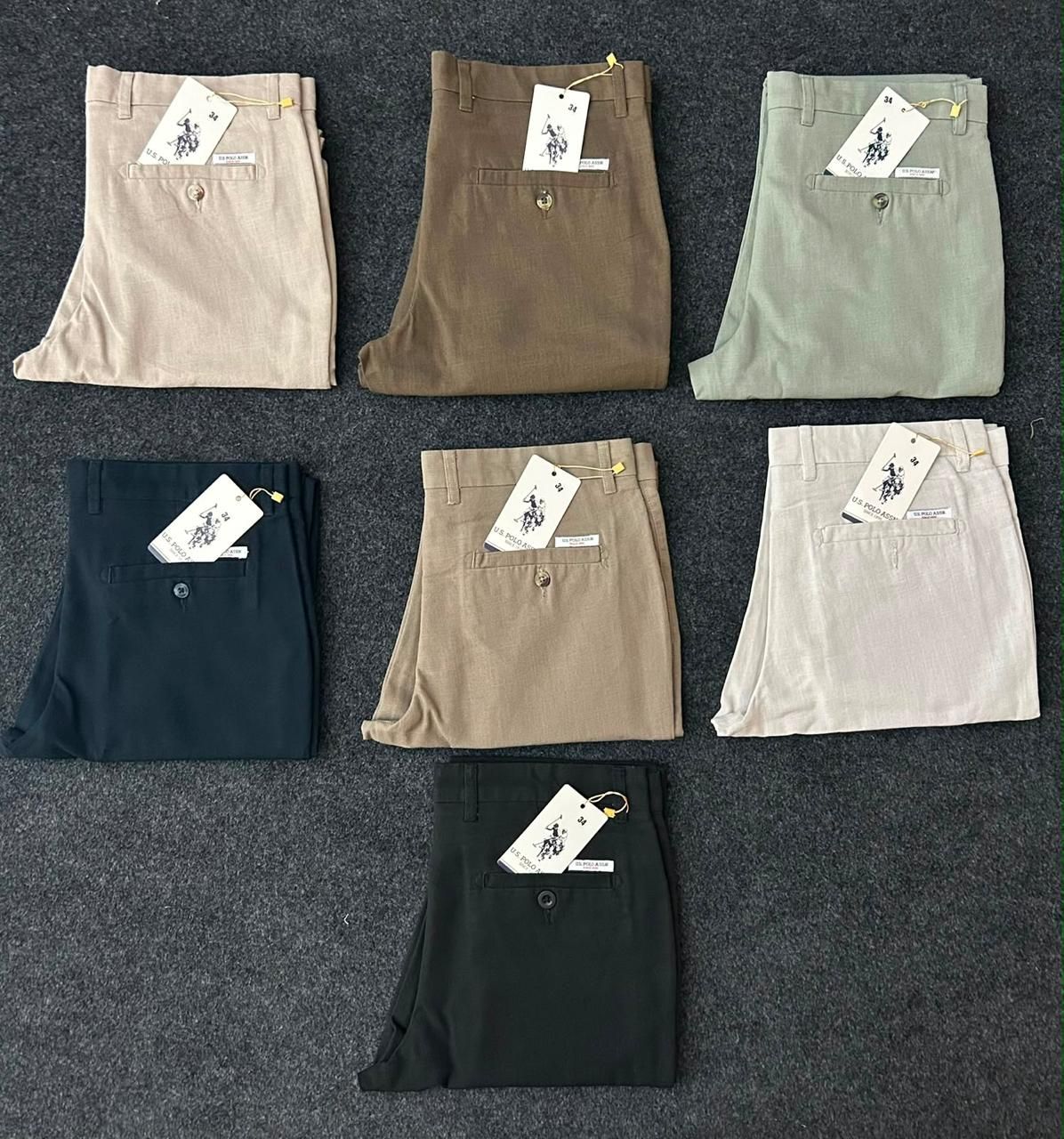 Us Polo Premium Quality Slim Fit Cotton Men's Pant Chinos - 55 Pc