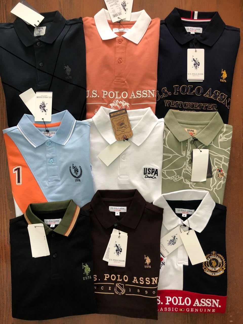 Us Polo Premium Quality Cotton Collar Neck Half Sleeve Men's T-Shirt - 75 Pc