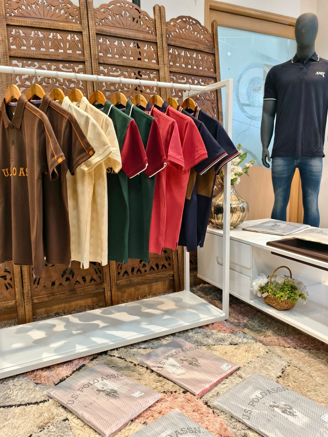 Us Polo Premium Quality Cotton Collar Neck Half Sleeve Men's T-Shirt - 45 Pc