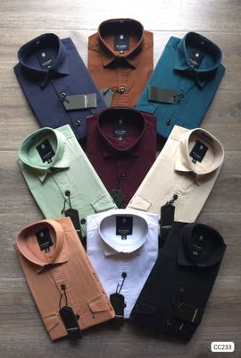 G Star Premium Quality Collar Neck Half Sleeve Men's Shirt - 38 Pc