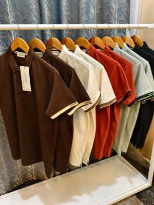 Calvin Klein Premium Quality Cotton Collar Neck Half Sleeve Men's T-Shirt - 44 Pc