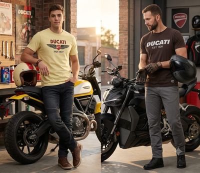Ducati Premium Quality Round Neck Half Sleeve Men's T-Shirt - 50 Pc