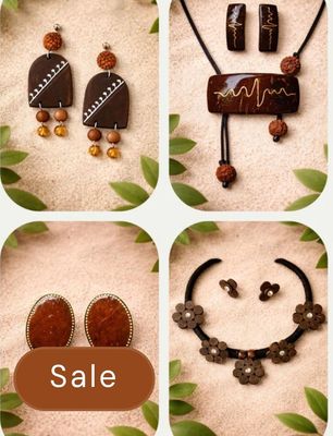 ​Hand made Necklace and earrings combo of 4 offers - 20 pc