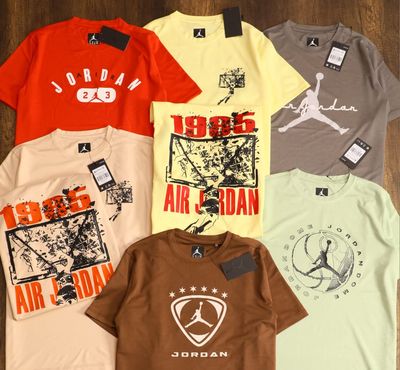 Jordan Premium Quality Imported Fourway Lycra Round Neck Half Sleeve Men's T-shirt - 50 Pc