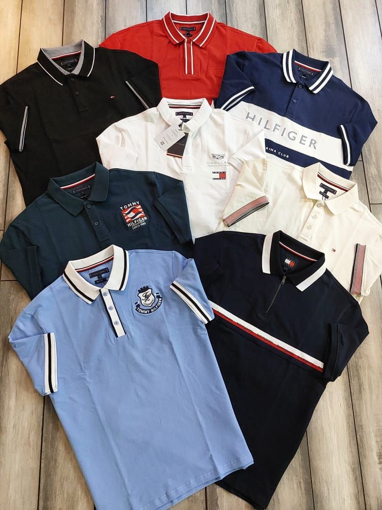 Tommy Premium Quality Collar Neck Half Sleeve Men's T-Shirt - 60 Pc