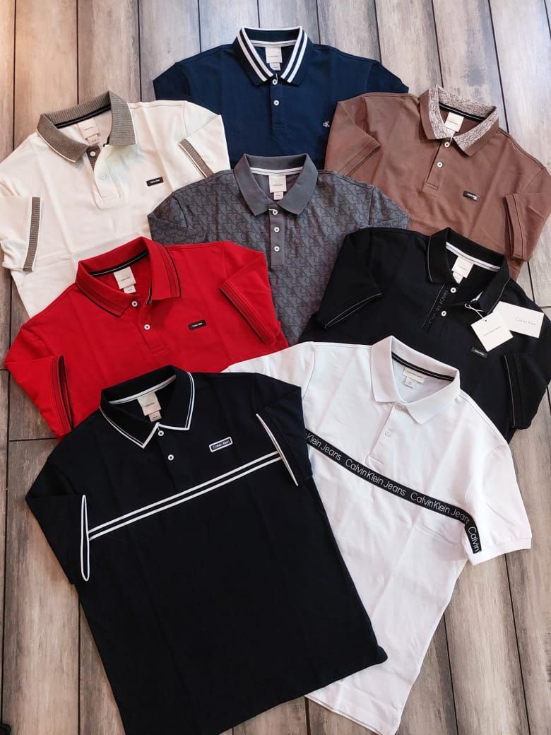 Calvin Klein`Premium Quality Collar Neck Half Sleeve Men's T-shirt - 60 Pc