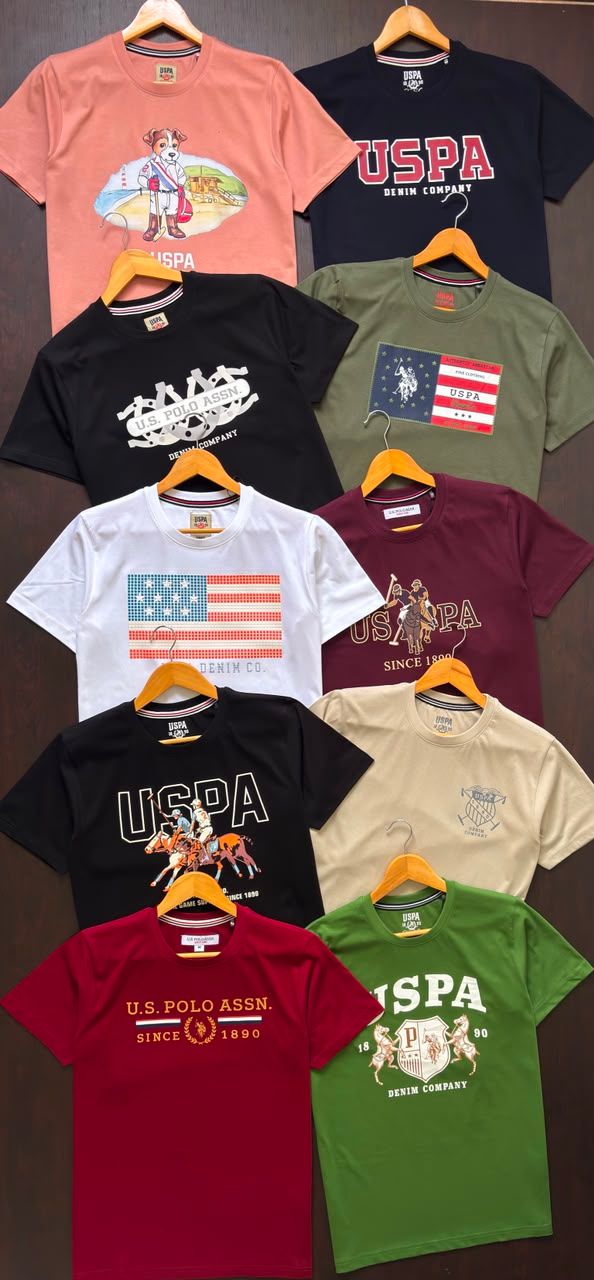 Us Polo Premium Quality Round Neck Half Sleeve Men's T-Shirt  - 44 Pc