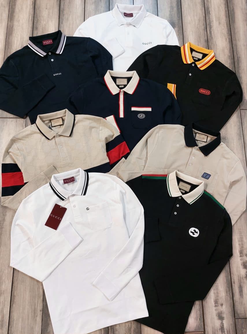 Gucci`Premium Quality Collar Neck Full Sleeve Men's Shirt - 60 Pc