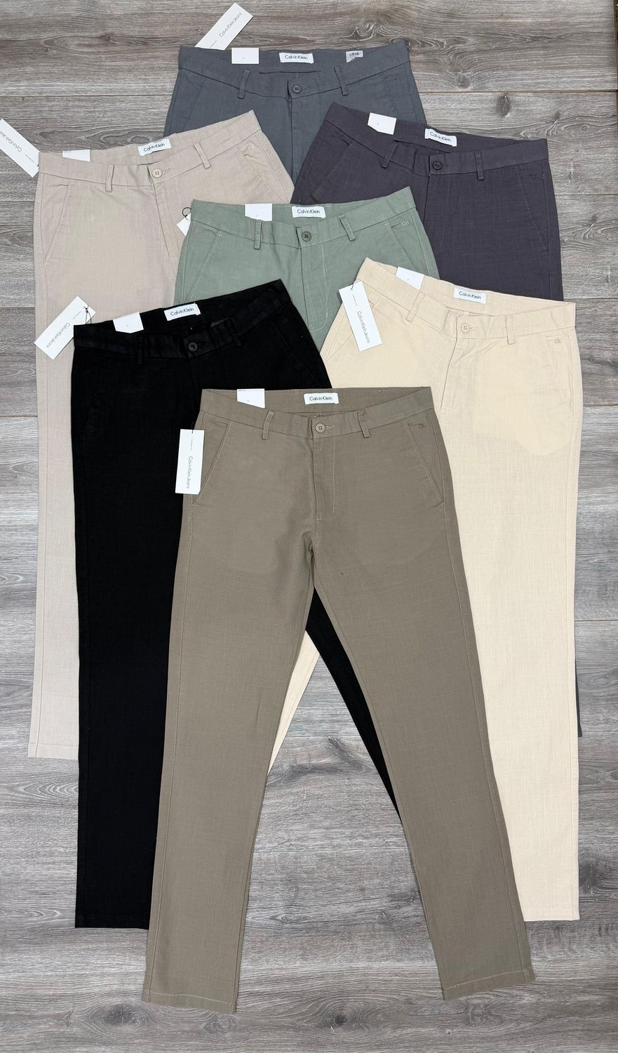 Calvin Klein Premium Quality Lenin Cotton Lycra Men's Pant - 38 Pc