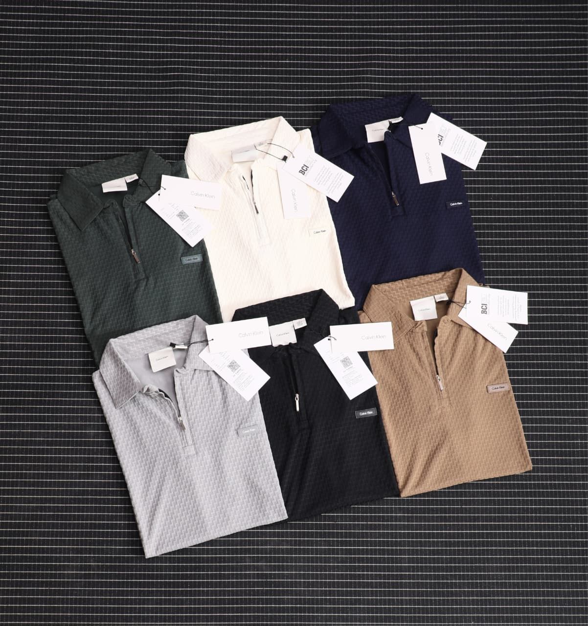 Calvin Klein Premium Quality Collar Neck Half Sleeve Men's T-Shirt - 54 Pc