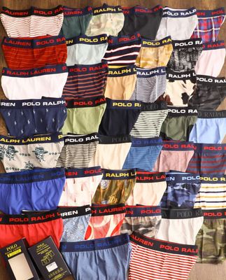 Ralph Lauren Premium Quality Stretchable Lycra Cotton Men's Trunks - 72 Pc