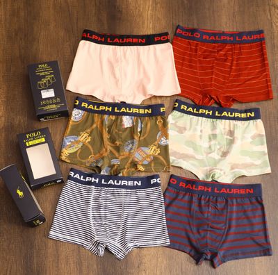 Ralph Lauren Premium Quality Stretchable Lycra Cotton Men's Trunks - 72 Pc