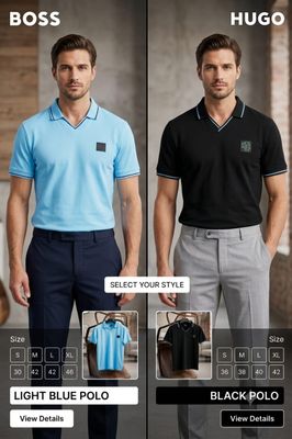 Hugo Boss Premium Quality Cotton Collar Neck Half Sleeve Men's T-Shirt - 58 Pc
