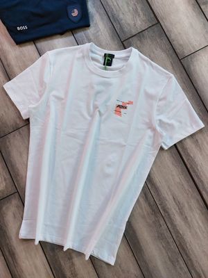 Boss Premium Quality Cotton Round Neck Half Sleeve Men's T-Shirt - 68 Pc